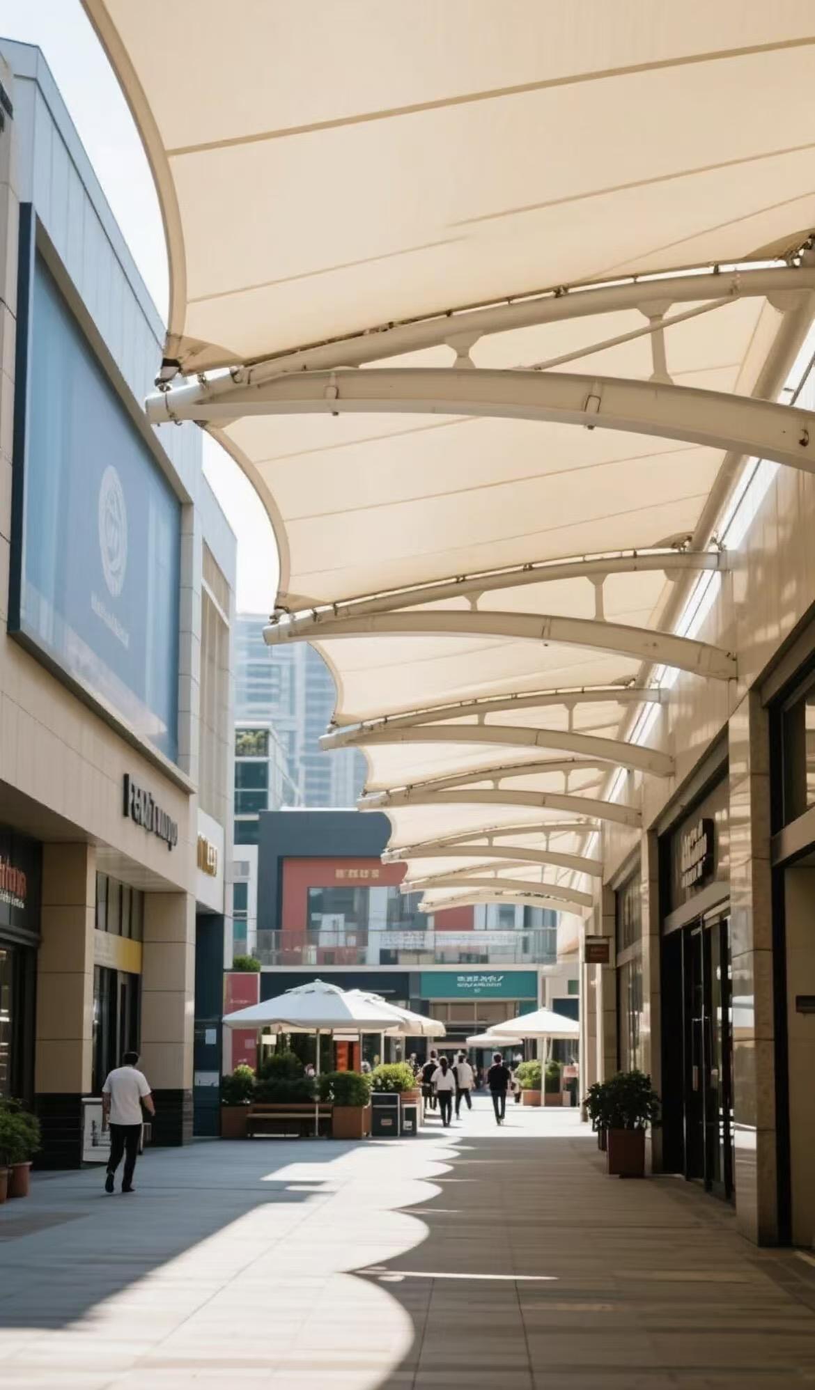 商业街区膜结构景观廊 - 楚盛膜结构